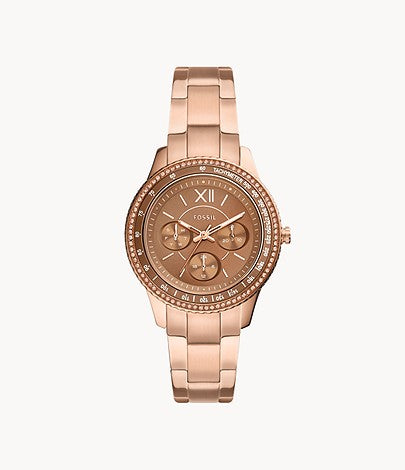 Stella Sport Multifunction Rose Gold-Tone Stainless Steel Watch | Fossil | Luby 