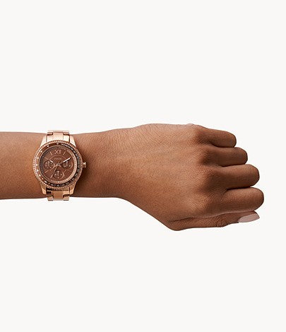 Stella Sport Multifunction Rose Gold-Tone Stainless Steel Watch | Fossil | Luby 