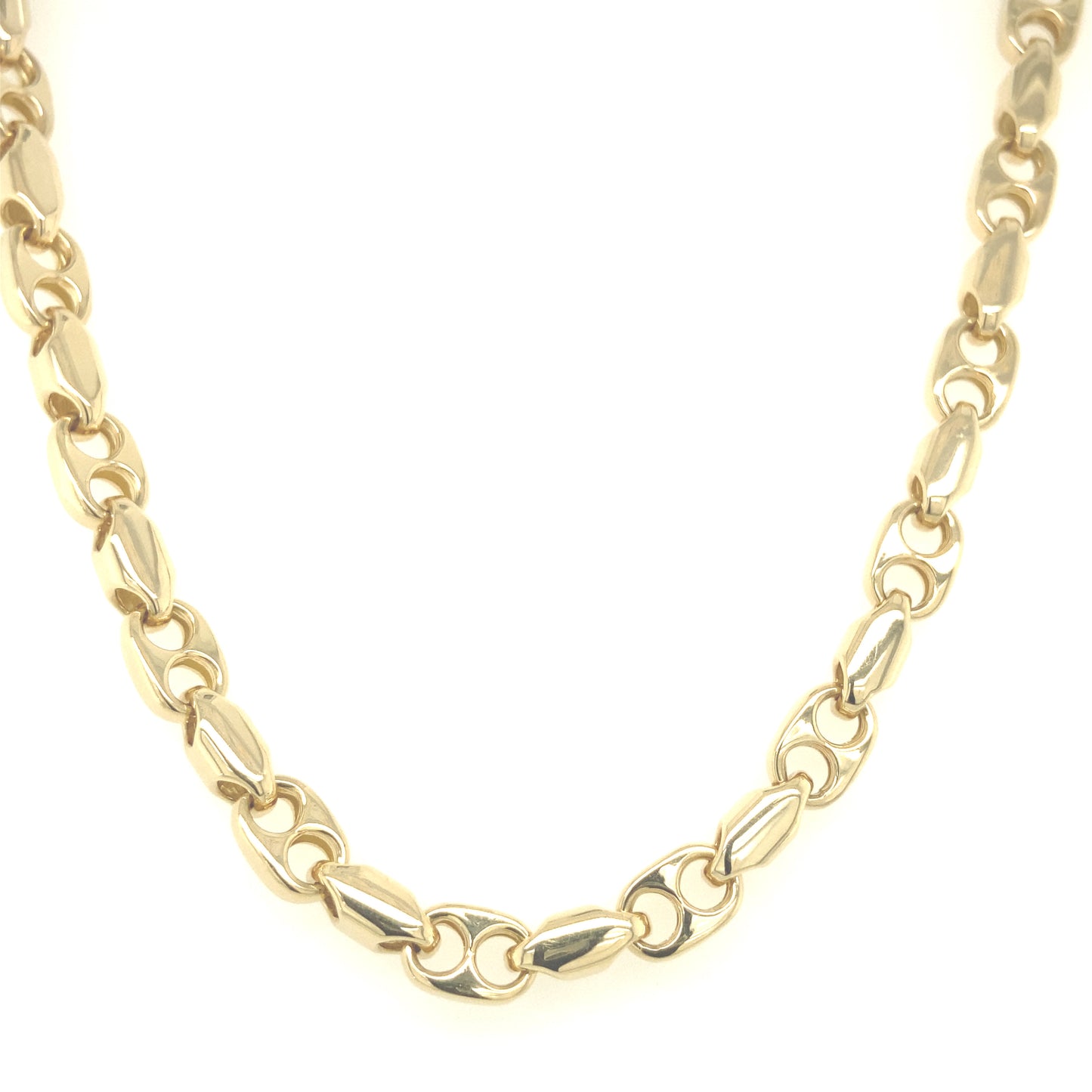 14K Gold Puff Fancy Link Chain | Luby Gold Collection | Luby 