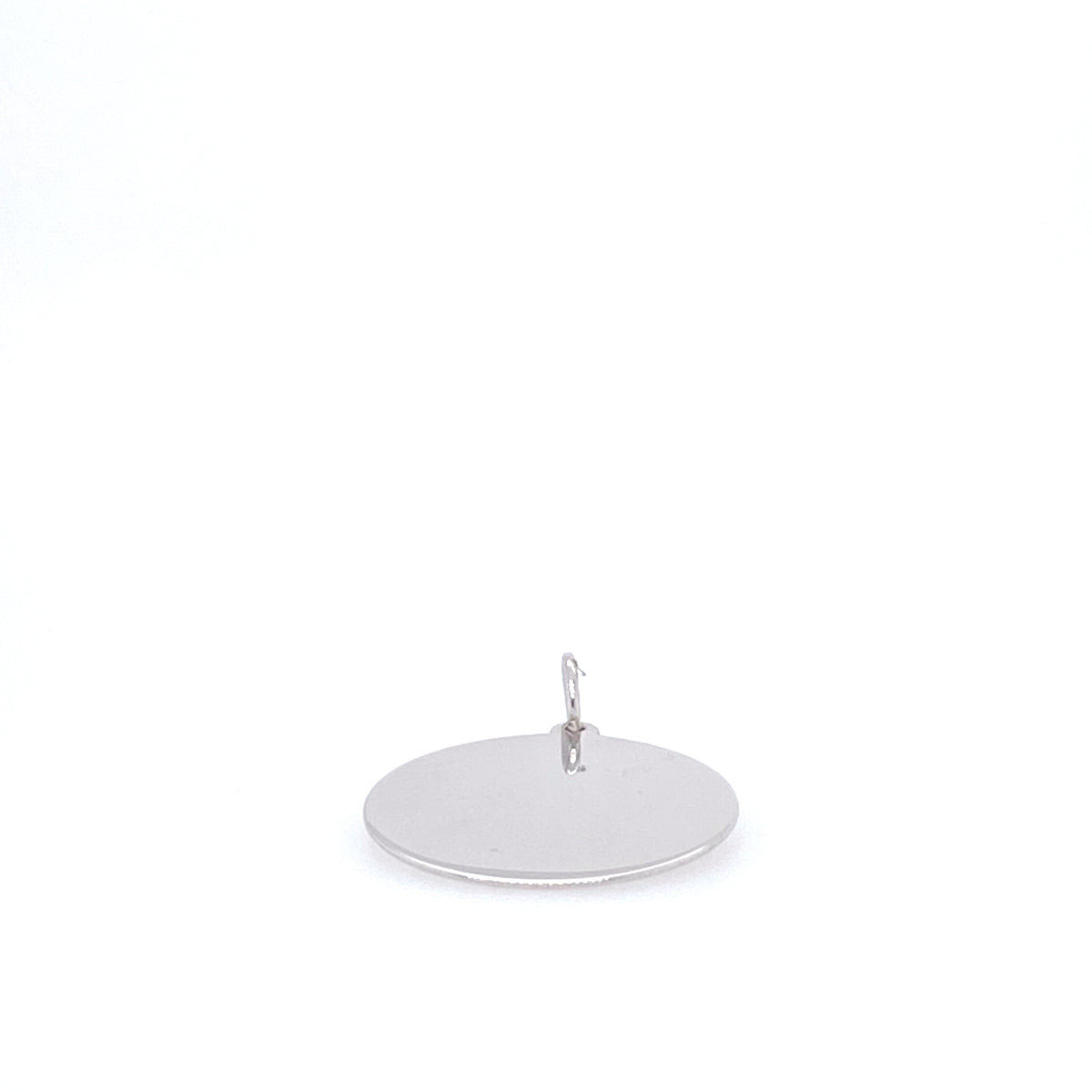 14K Round Plate White Gold Pendant | Luby Gold Collection | Luby 