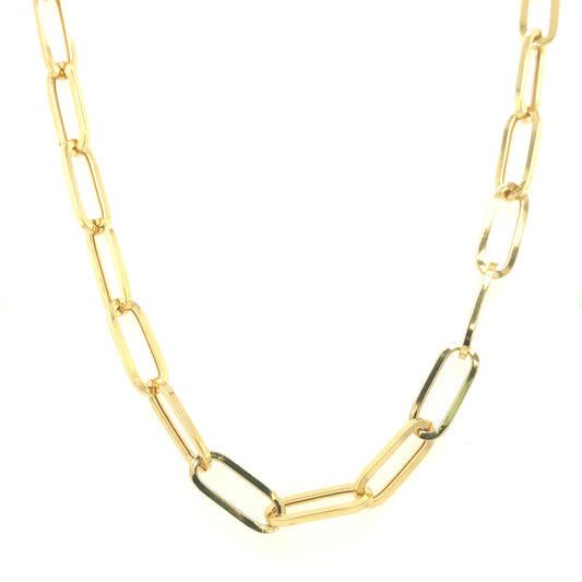 14K Chunky Link Paper Clip Necklace | Luby Gold Collection | Luby 