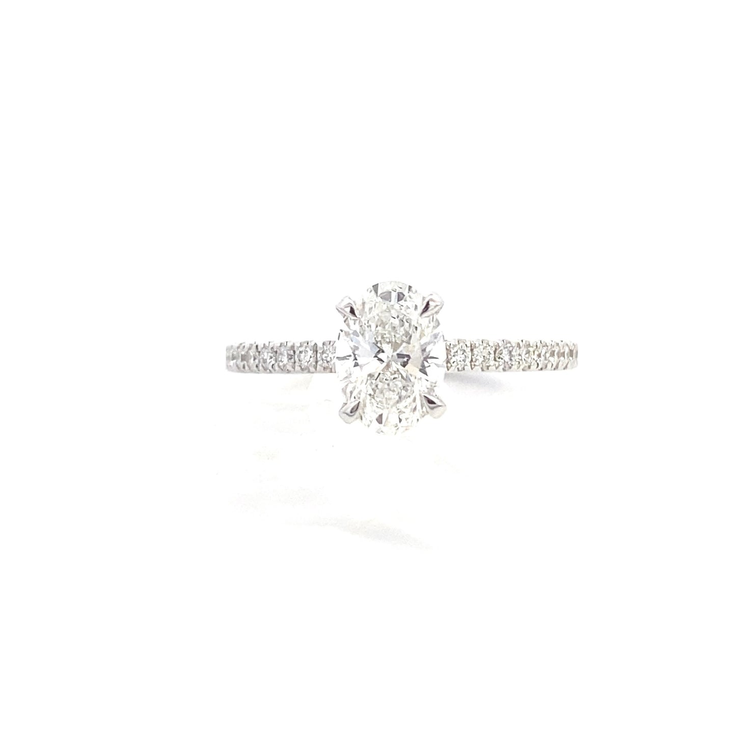 14K Lab Grown Diamond Solitaire Engagement Ring | Smiling Rocks | Luby 