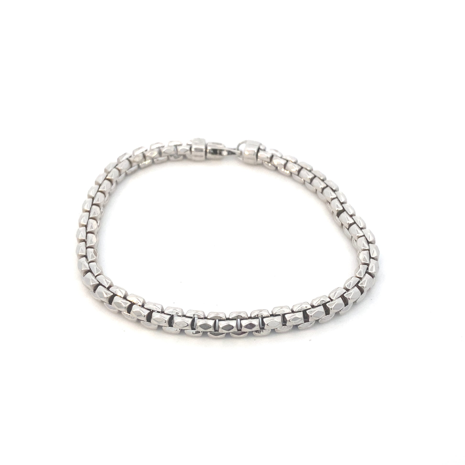 14k White Gold Fancy Men Bracelet | Luby Gold Collection | Luby 