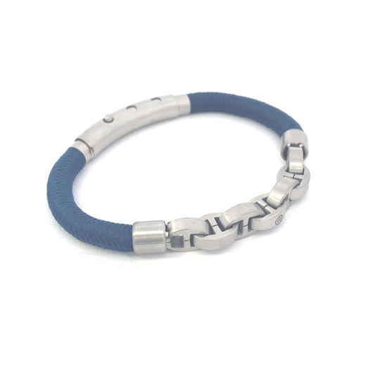 Single Cord Mariner Links Brushed Silver | Seaknots | Luby 