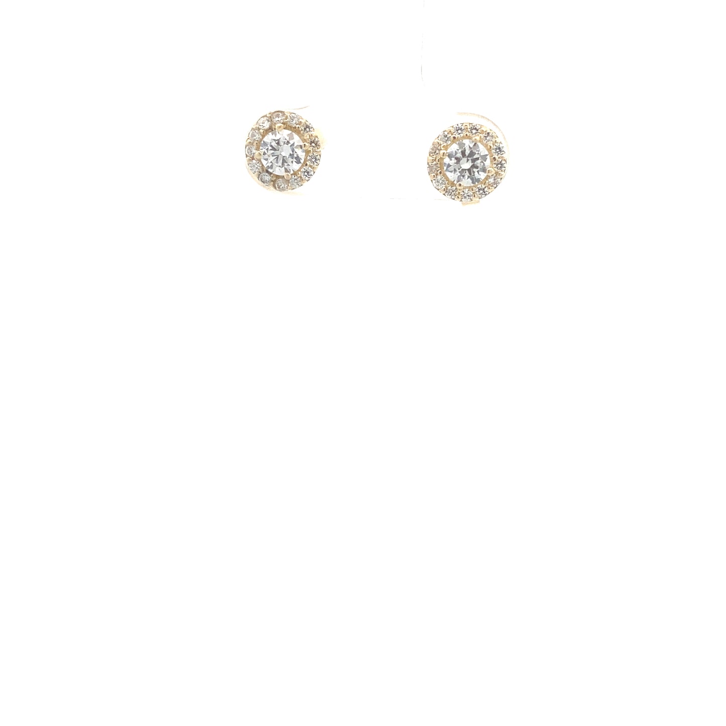 14K Gold Fancy Stud Earrings with CZ | Luby Gold Collection | Luby 