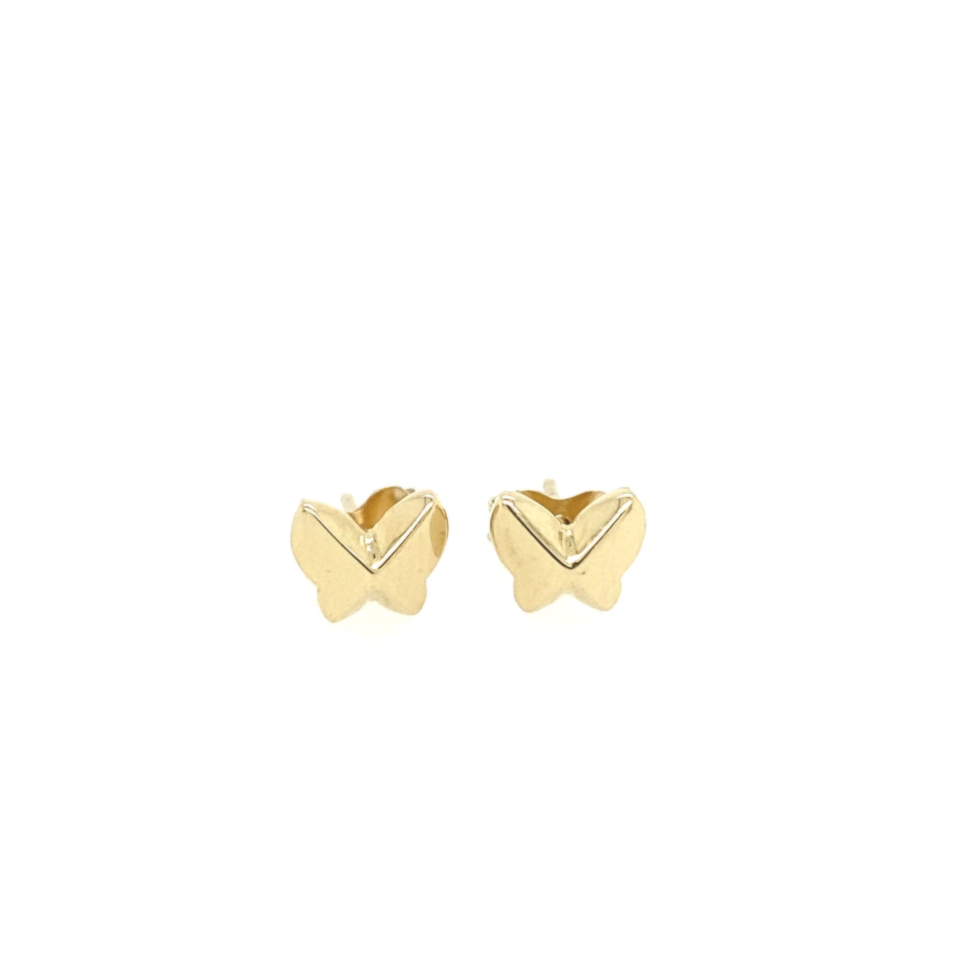 14k Gold Butterfly Stud Earrings | Luby Gold Collection | Luby 