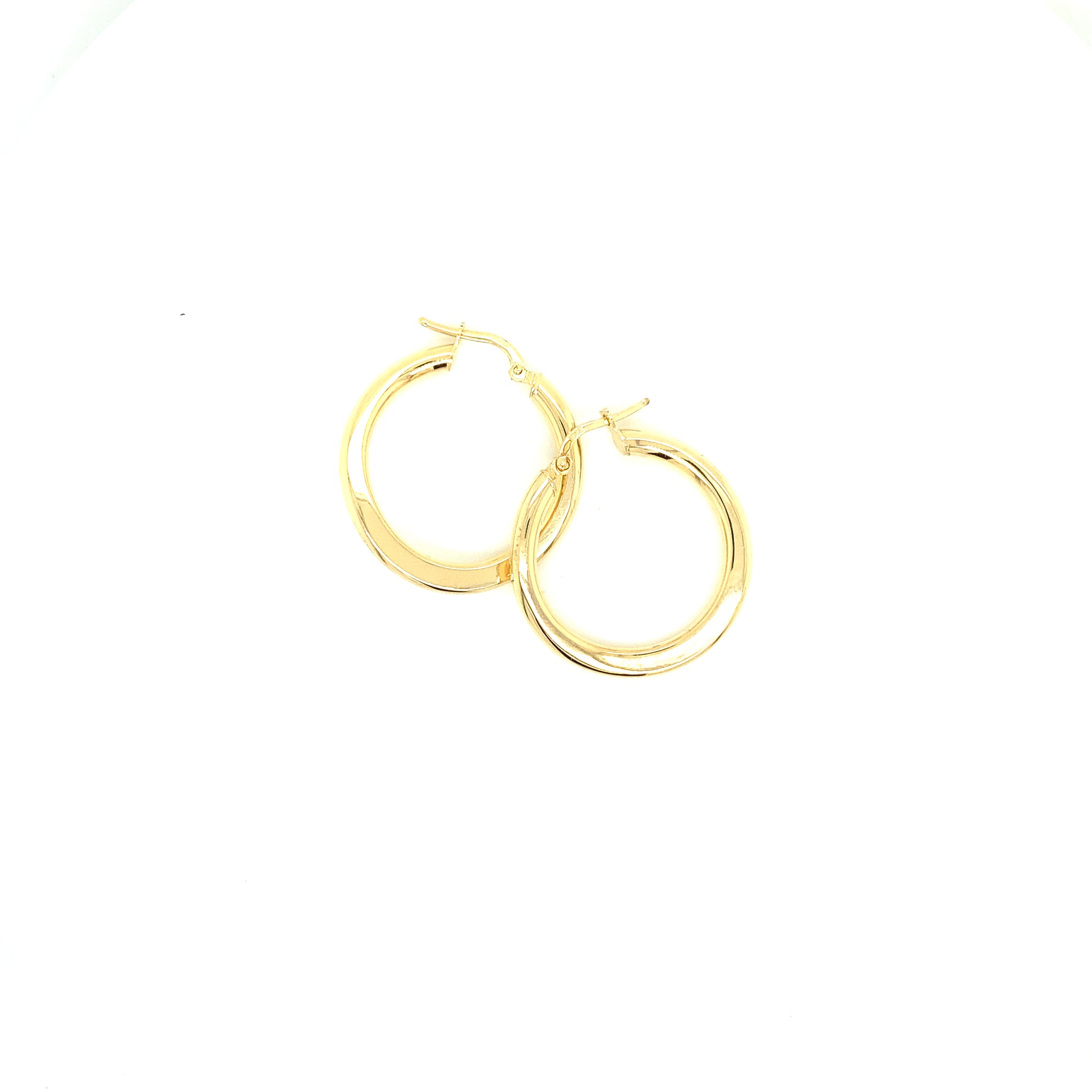 14K Wave Gold Hoops | Luby Gold Collection | Luby 