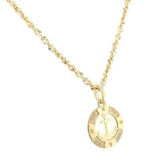 14K Gold Anchor Pendant | Luby Gold Collection | Luby 