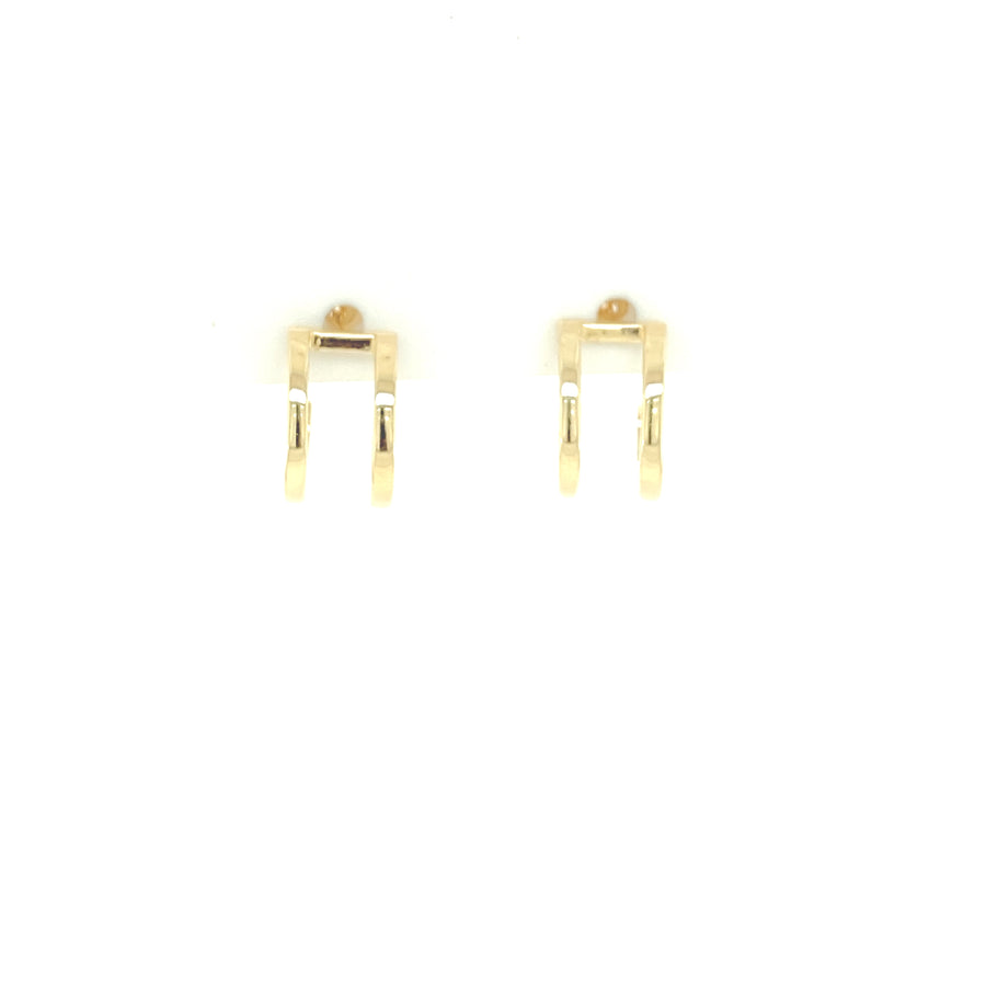 14K Double Hoops Earrings