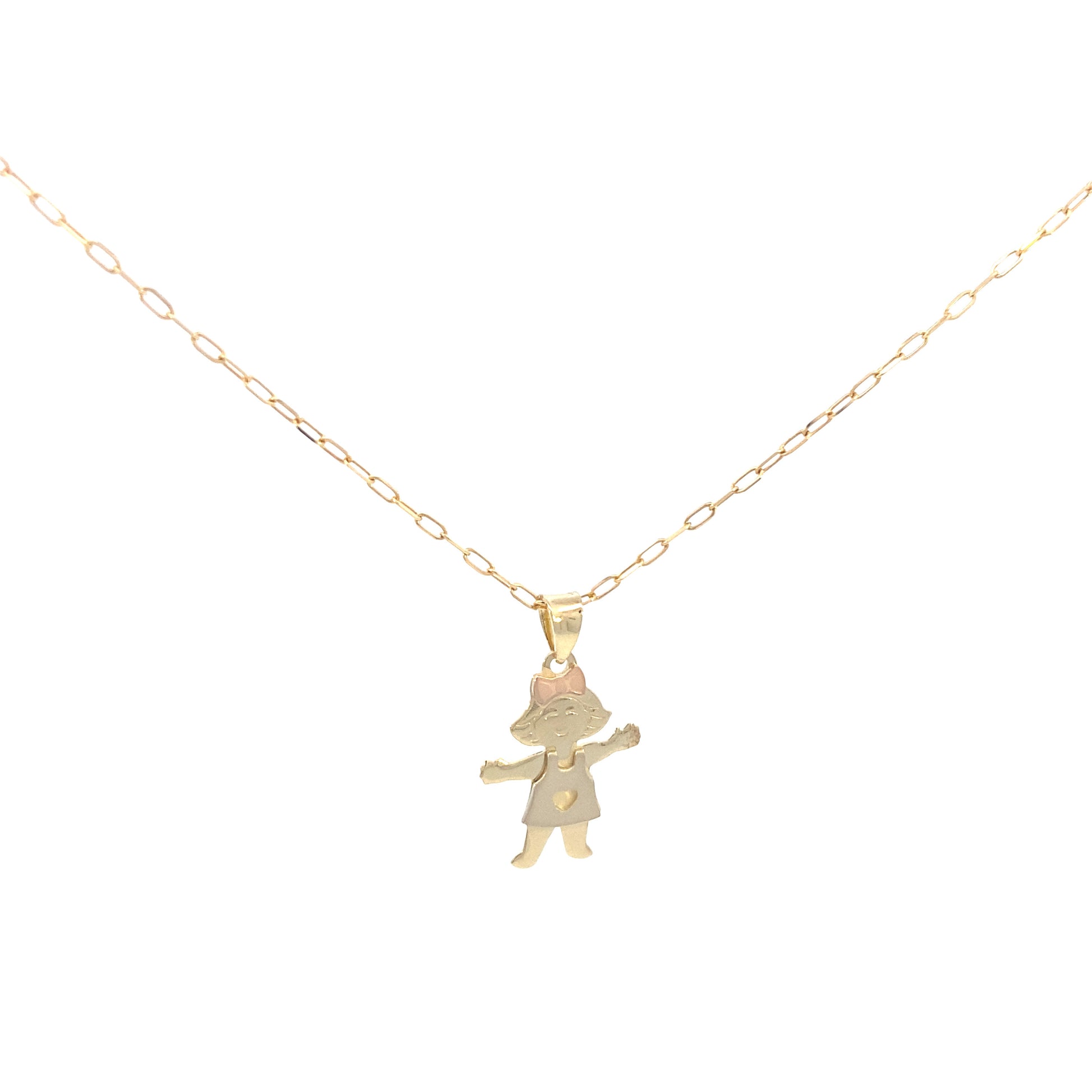 14K Gold 3/C Girl Pendant | Luby Gold Collection | Luby 