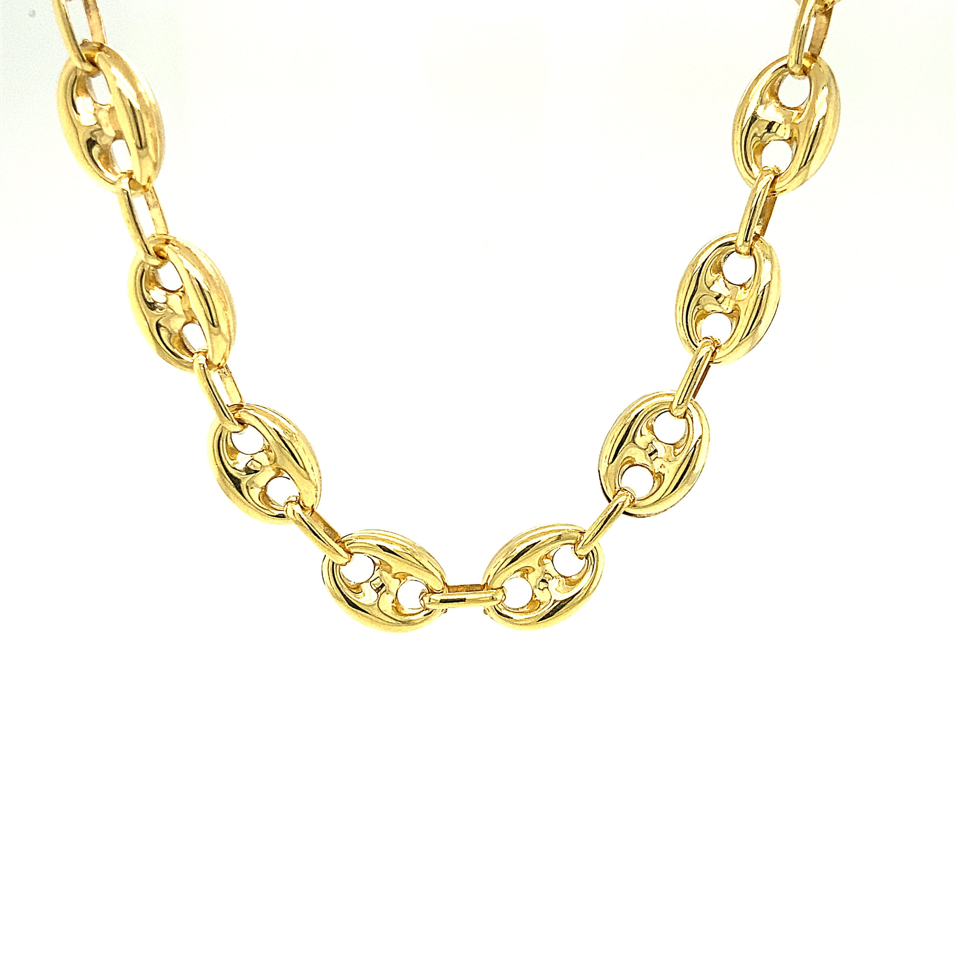 14k Gold Puff Link Necklace | Luby Gold Collection | Luby 