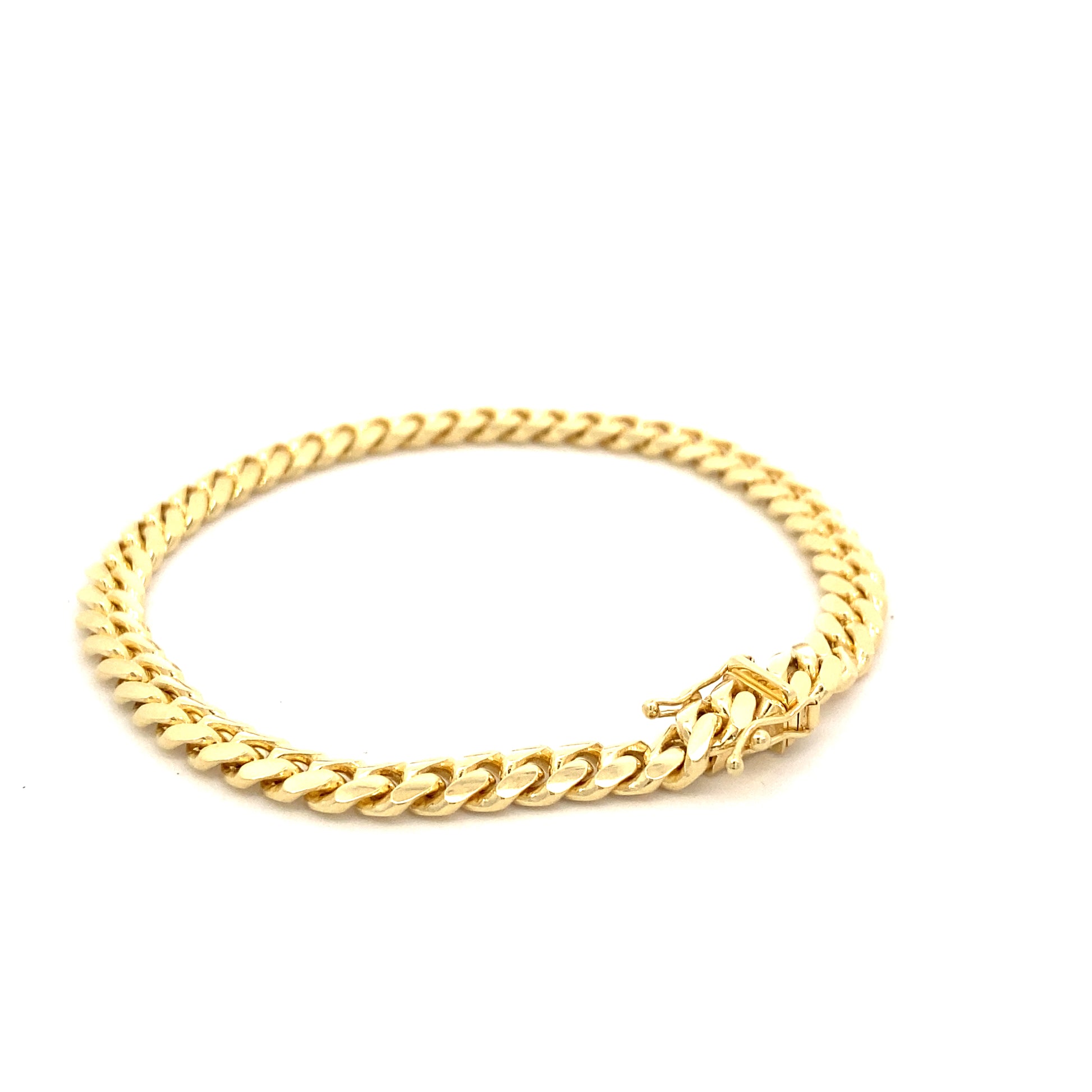 14K Gold Solid Cuban Bracelet | Luby Gold Collection | Luby 