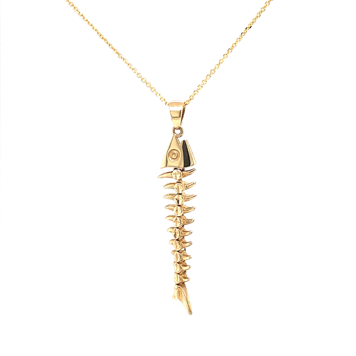 Fish Bones 14k Gold Pendant | Luby Gold Collection | Luby 