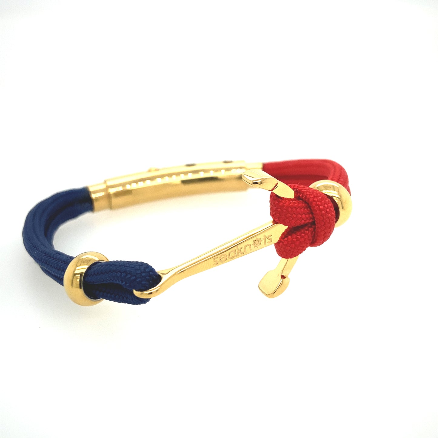 DOUBLE CORD W ANCHOR /KNOT/ BEADS GOLD | Seaknots | Luby 