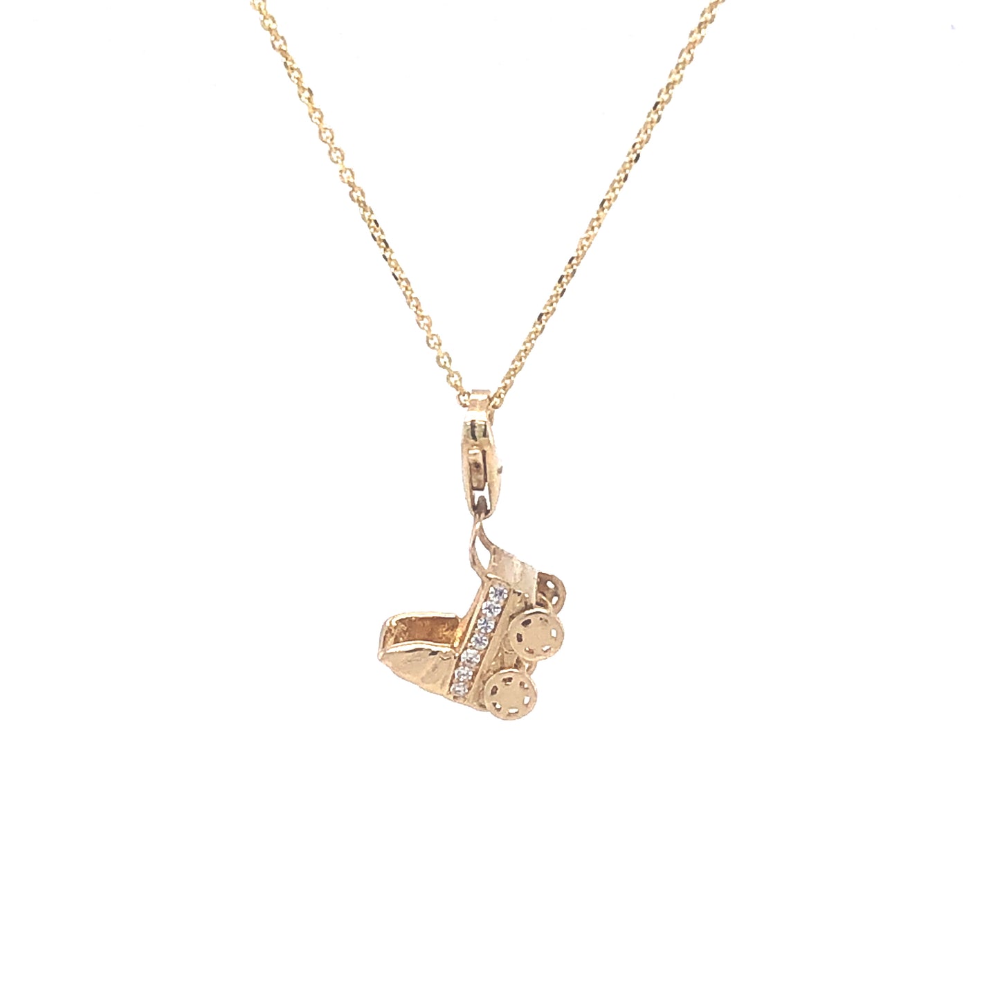 14K Baby Stoller with Zirconia Gold Pendant | Luby Gold Collection | Luby 