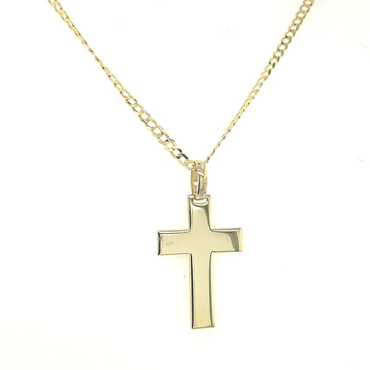 14k Cross Pendant Slim | Luby Gold Collection | Luby 