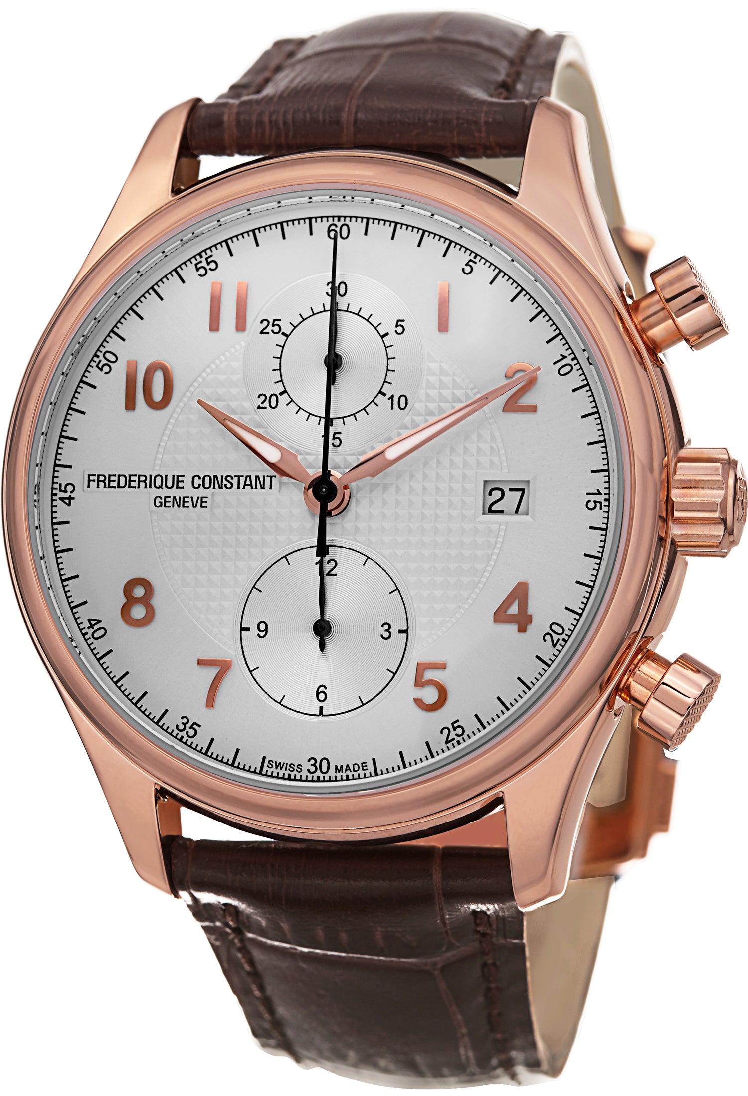 Runabout Chronograph Automatic Limited Edition (Rose-Gold White) | Frederique Constant | Luby 