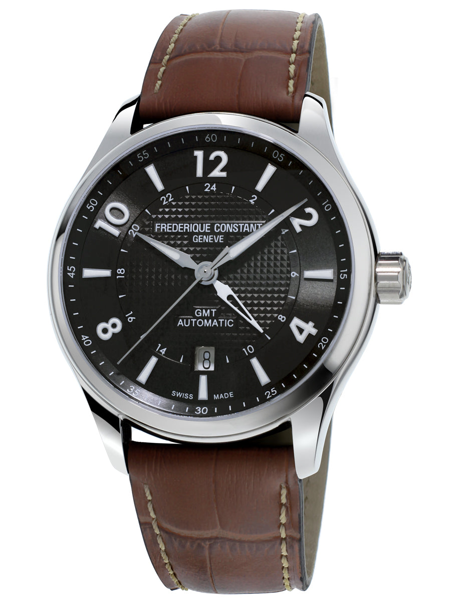 Runabout GMT Automatic (Silver/Black) | Frederique Constant | Luby 