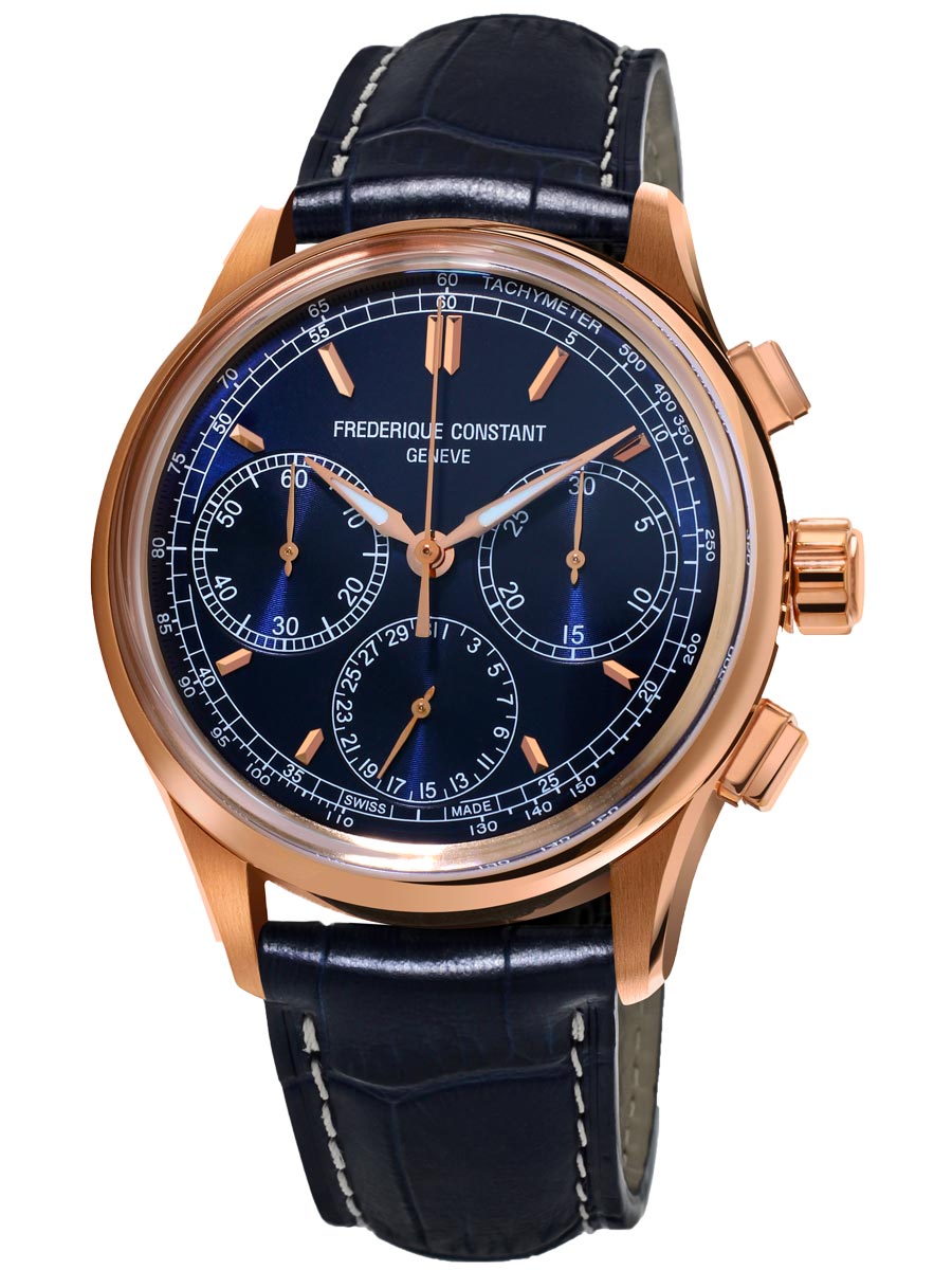 Flyback Chronograph Manufacture (Blue-Rose/Gold) | Frederique Constant | Luby 