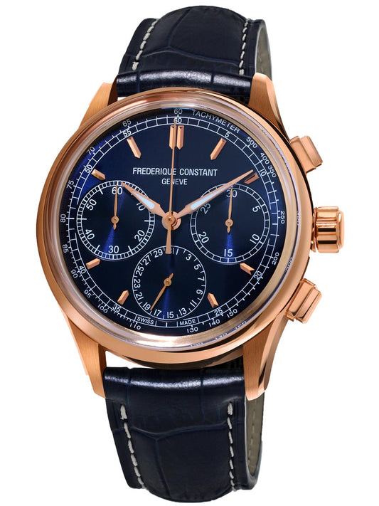 Flyback Chronograph Manufacture (Blue-Rose/Gold) | Frederique Constant | Luby 