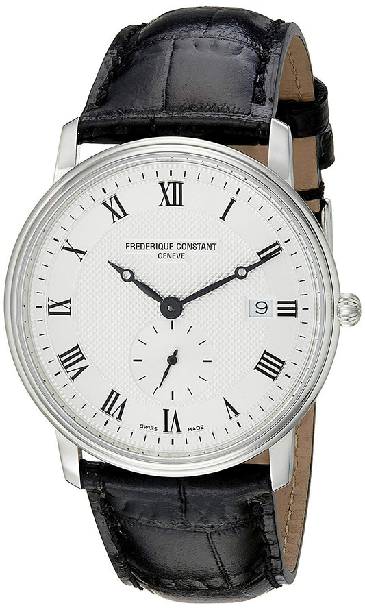 Slimline Gents Small Seconds (White-Silver) | Frederique Constant | Luby 