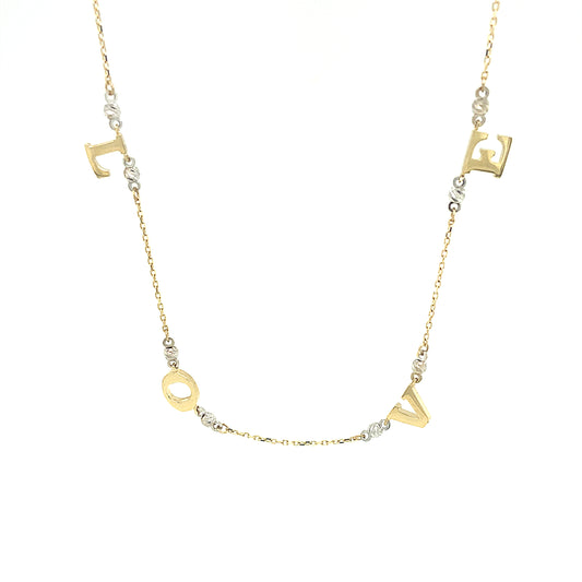 14K Gold Love Fancy Necklace | Luby Gold Collection | Luby 