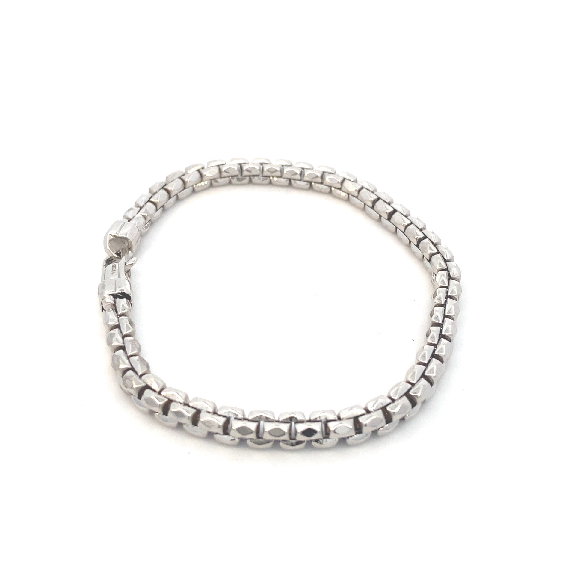 14k White Gold Fancy Men Bracelet | Luby Gold Collection | Luby 