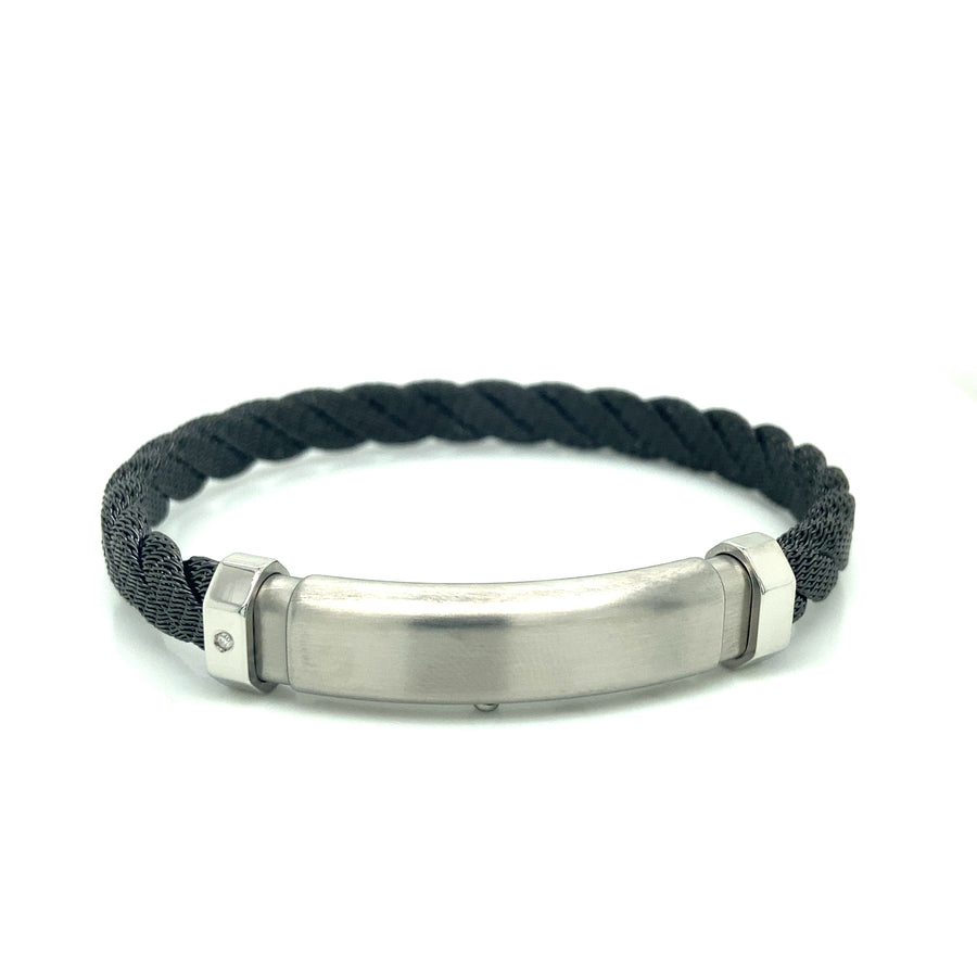 Brazalete de cuerda de acero inoxidable Borsari