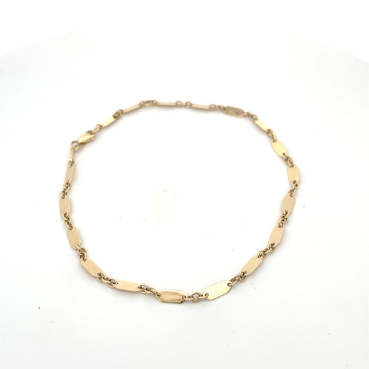 14K Gold Octagonal Link Anklet | Luby Gold Collection | Luby 