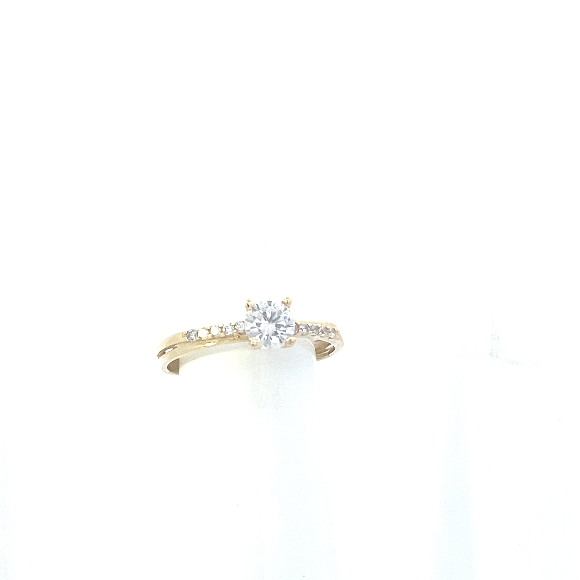 14K Gold Halo Solitaire Ring | Luby Gold Collection | Luby 