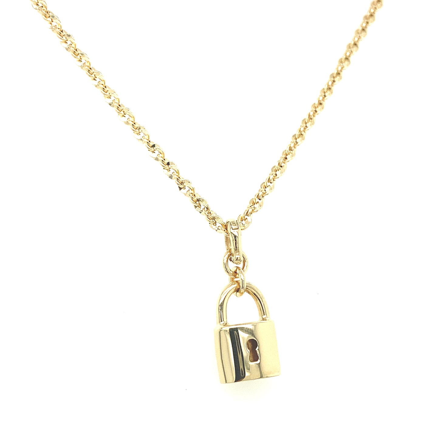 14k Gold Padlock Pendant | Luby Gold Collection | Luby 