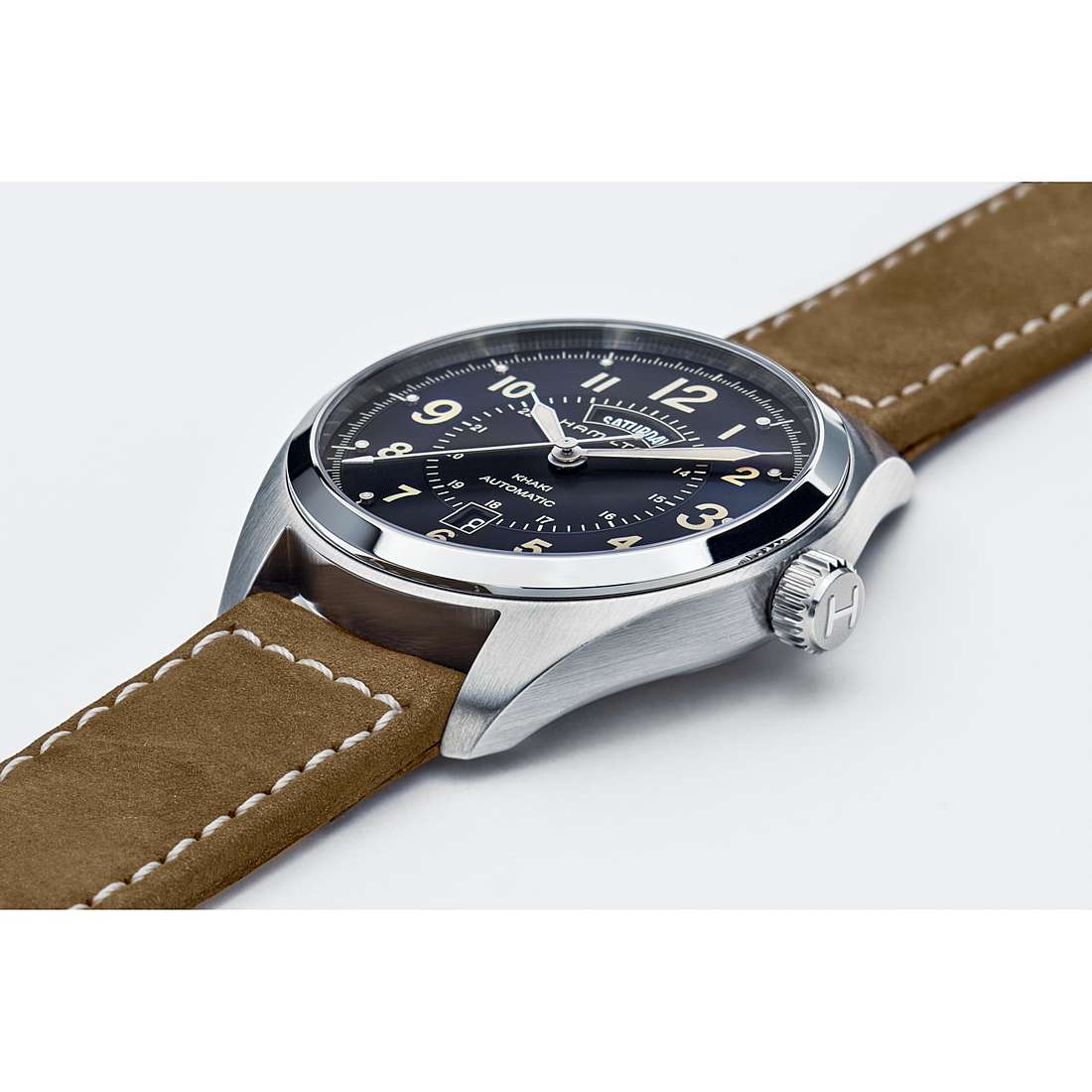 Khaki Automatic Field Day Date (Black-Brown) | Hamilton | Luby 