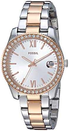 Ladies Scarlette Mini Watch (Silver/Rose-Gold) | Fossil | Luby 