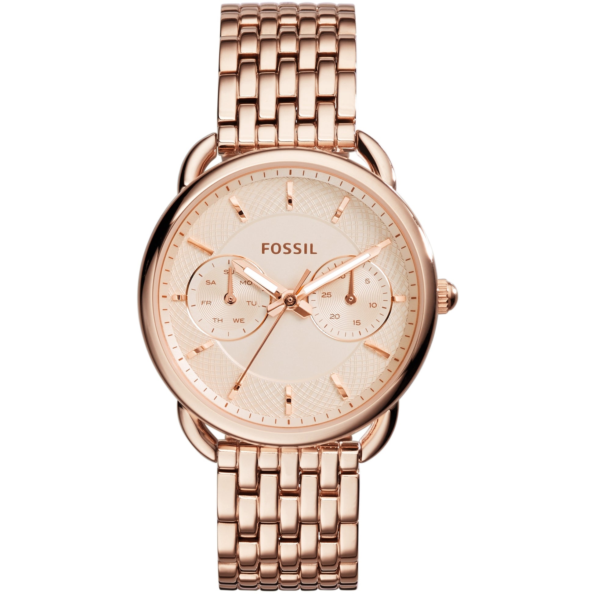 Tailor Multifunction Rose-Tone Stainless Steel Watch | Fossil | Luby 