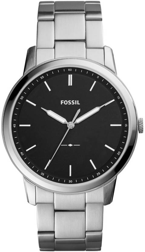 Minimalist Slim Watch (Silver/Black) | Fossil | Luby 