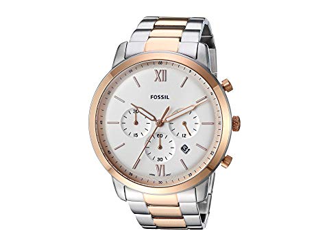 Neutra Chronograph Watch (Silver/Rose-Gold) | Fossil | Luby 