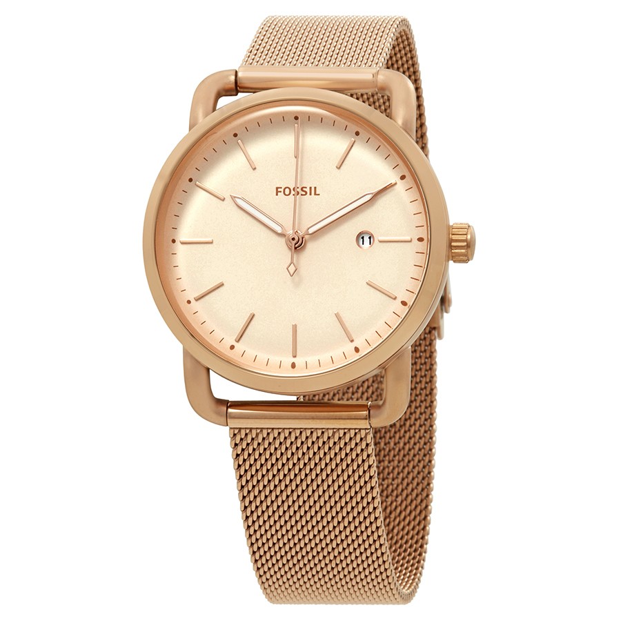Ladies The Commuter Watch (Rose-Gold) | Fossil | Luby 