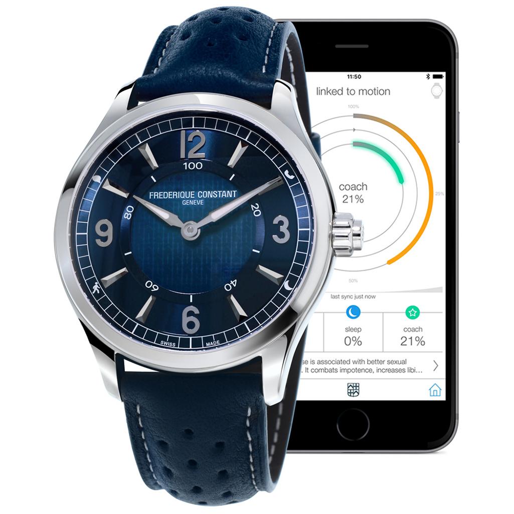 Horological Smartwatch Gents Notify (Full Blue) | Frederique Constant | Luby 