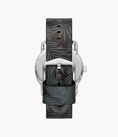 Commuter Three-Hand Grey Tonal Palm Leather Watch | Fossil | Luby 
