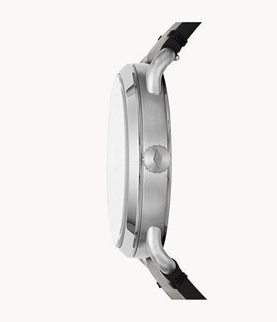 Commuter Three-Hand Grey Tonal Palm Leather Watch | Fossil | Luby 
