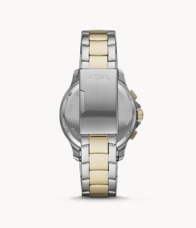 Monty Chronograph Watch (Silver/Gold) | Fossil | Luby 