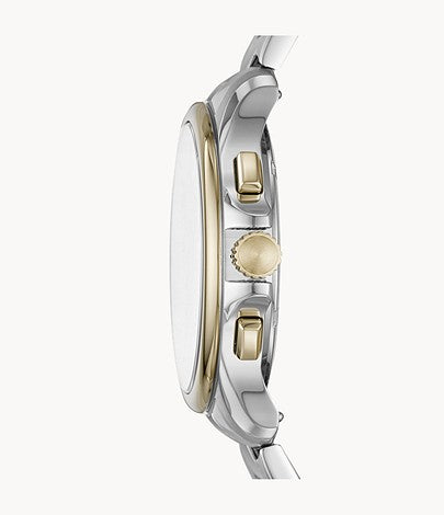 Monty Chronograph Watch (Silver/Gold) | Fossil | Luby 