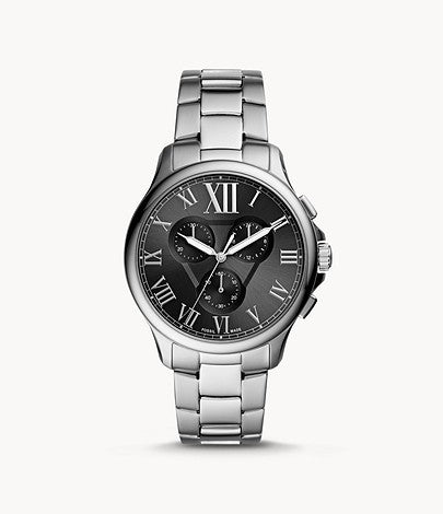 Monty Chronograph Stainless Steel Watch | Fossil | Luby 