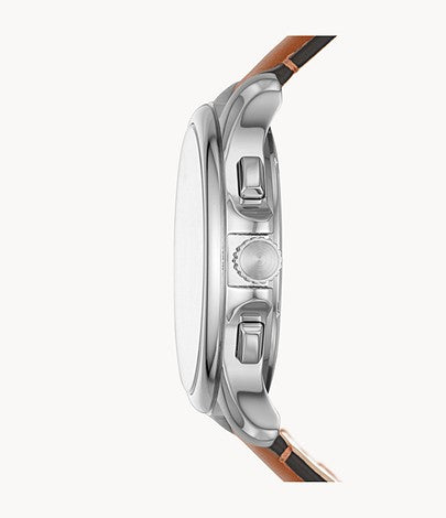 Monty Chronograph Luggage Leather Watch | Fossil | Luby 