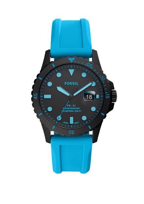 FB-01 Watch (Black/Neon Blue) | Fossil | Luby 