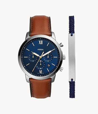 Neutra Chronograph Luggage Leather Watches | Fossil | Luby 