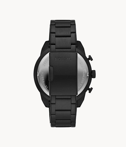 Bronson Chronograph Black Stainless Steel Watch | Fossil | Luby 