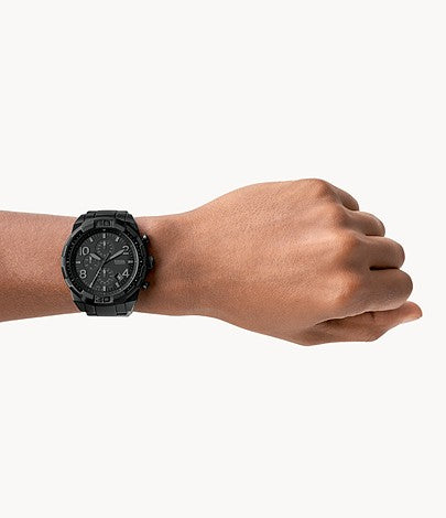 Bronson Chronograph Black Stainless Steel Watch | Fossil | Luby 
