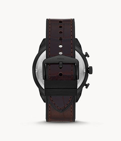 Bronson Chronograph Brown Coco Leather Watch | Fossil | Luby 