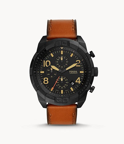 Bronson Chronograph Luggage Leather Watch | Fossil | Luby 